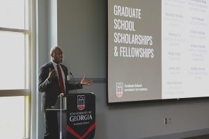 Dean Ron Walcott congratulates award recipients