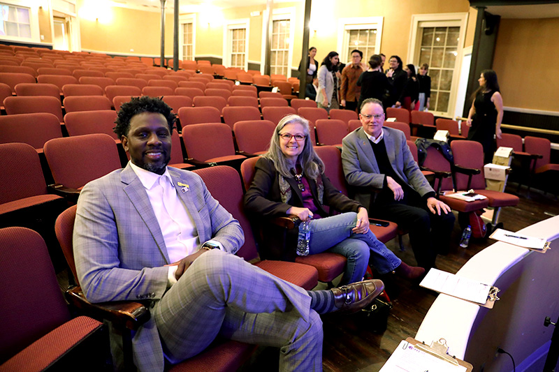 Fall 2024 3MT judges, Stephen Nobles, Dana Nichols and Jeff-Sherman