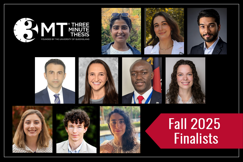 3MT, Three Minute Thesis, Fall 2025 Finalists