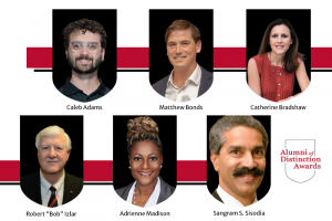 Graduate School Alumni of Distinction Awards, 2025: Caleb Adams, Matthew Bonds, Catherine Bradshaw, Robert "Bob" Izlar, Adrienne Madison, Sangram S. Sisodia