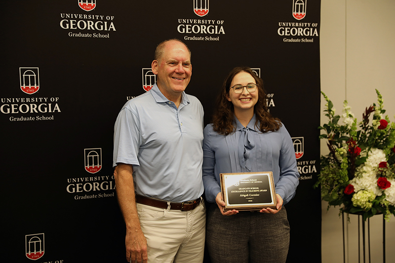 Abigail Cormier and Dr. Chris Cornwell at the Graduate School 2026 Spring Honors Awards Ceremony