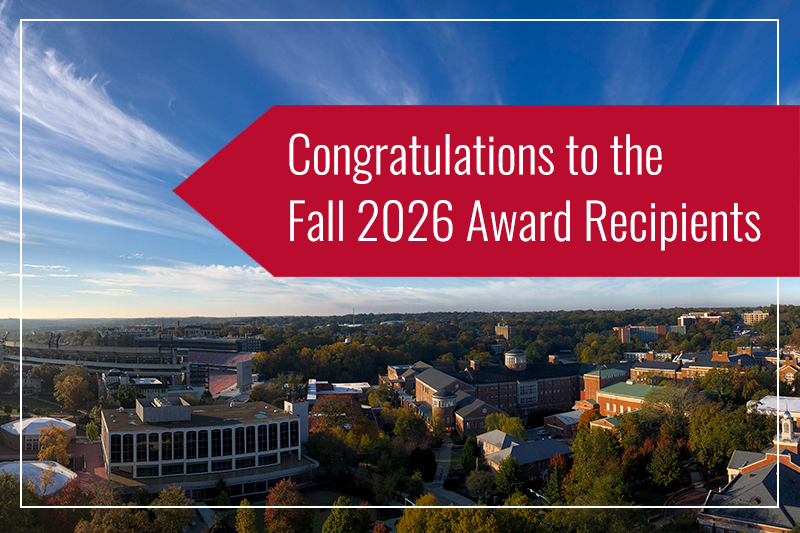 Congratulations to the Fall 2026 Award Recipients